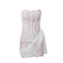 Elegant Lace Strapless See-Through Mini Dress for Women Summer Street Party